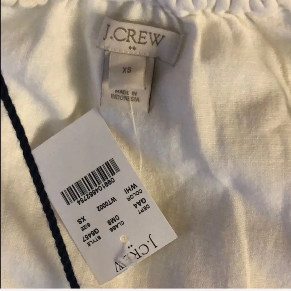 J. Crew Floral Embroidered White Maxi Dres…